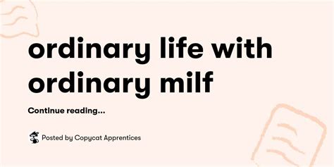 Ordinary Life with Ordinary MILF [Ep.1] [CopyCat Apprentices.